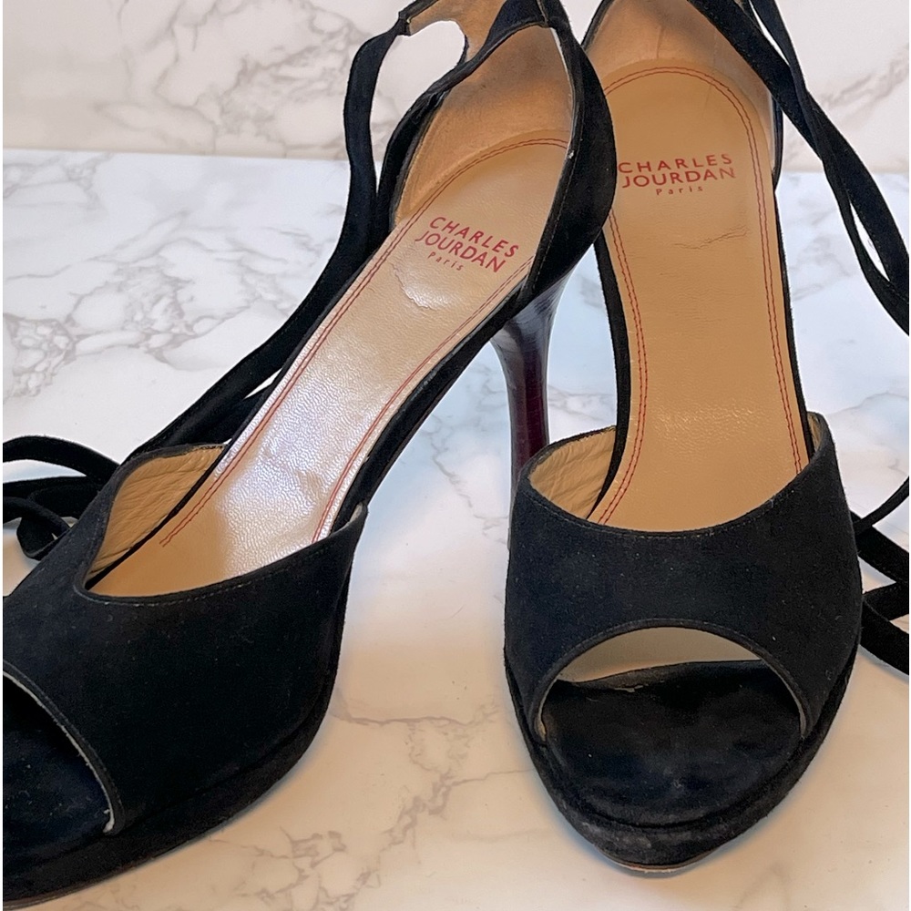 Charles Jourdan, Paris, Black suede heels